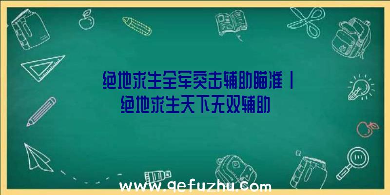 「绝地求生全军突击辅助瞄准」|绝地求生天下无双辅助